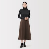 婦人　縦横ストレッチ起毛　フレアスカート
