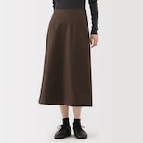 婦人　縦横ストレッチ起毛　フレアスカート