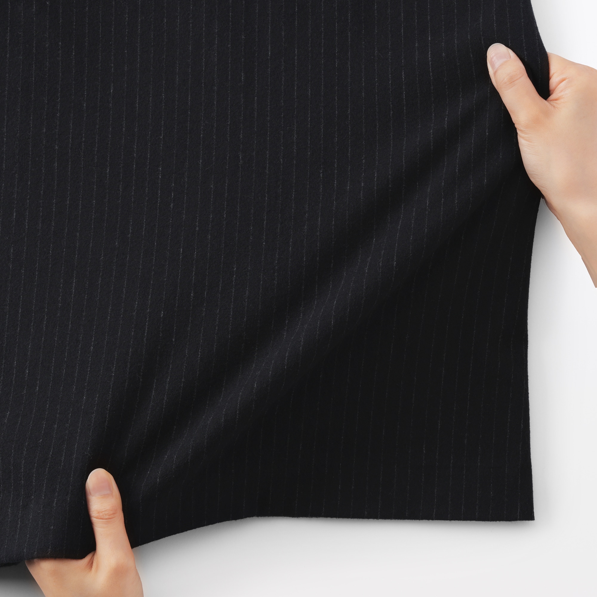 婦人　縦横ストレッチ起毛　クロップドパンツ