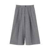 婦人　縦横ストレッチ起毛　クロップドパンツ