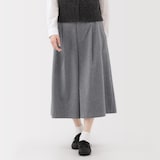 婦人　縦横ストレッチ起毛　クロップドパンツ