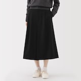 婦人　縦横ストレッチ起毛　クロップドパンツ