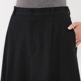 婦人　縦横ストレッチ起毛　クロップドパンツ