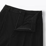 婦人　縦横ストレッチ起毛　クロップドパンツ