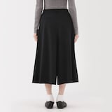 婦人　縦横ストレッチ起毛　クロップドパンツ