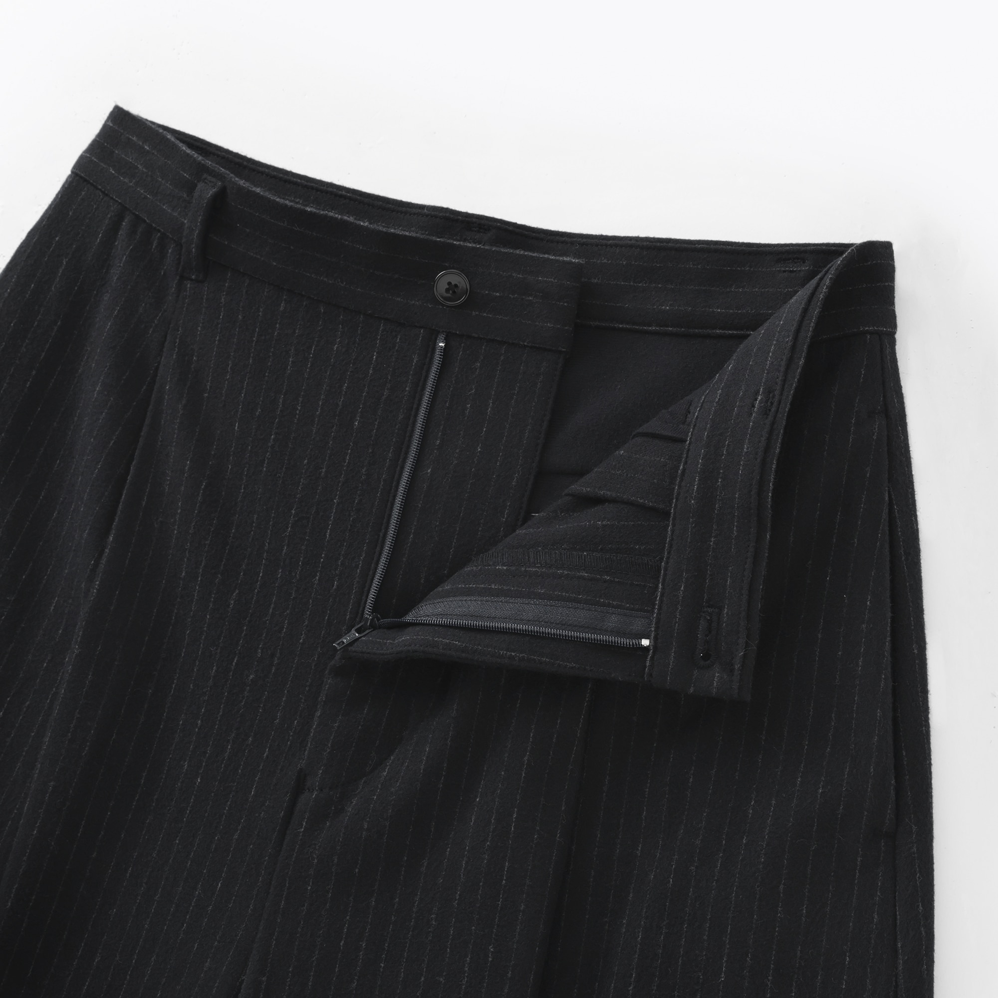 婦人　縦横ストレッチ起毛　クロップドパンツ