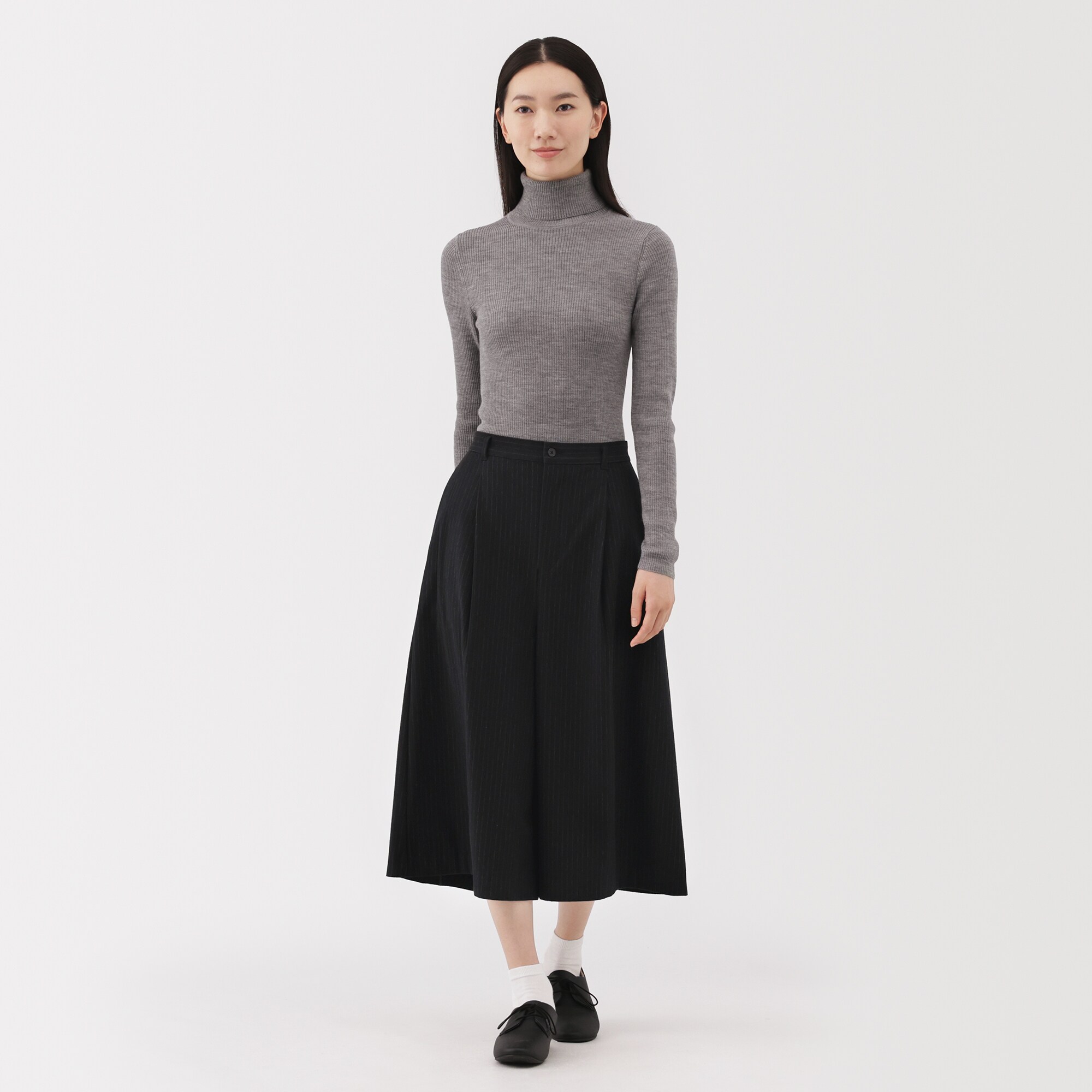 婦人 縦横ストレッチ起毛 クロップドパンツ | 無印良品