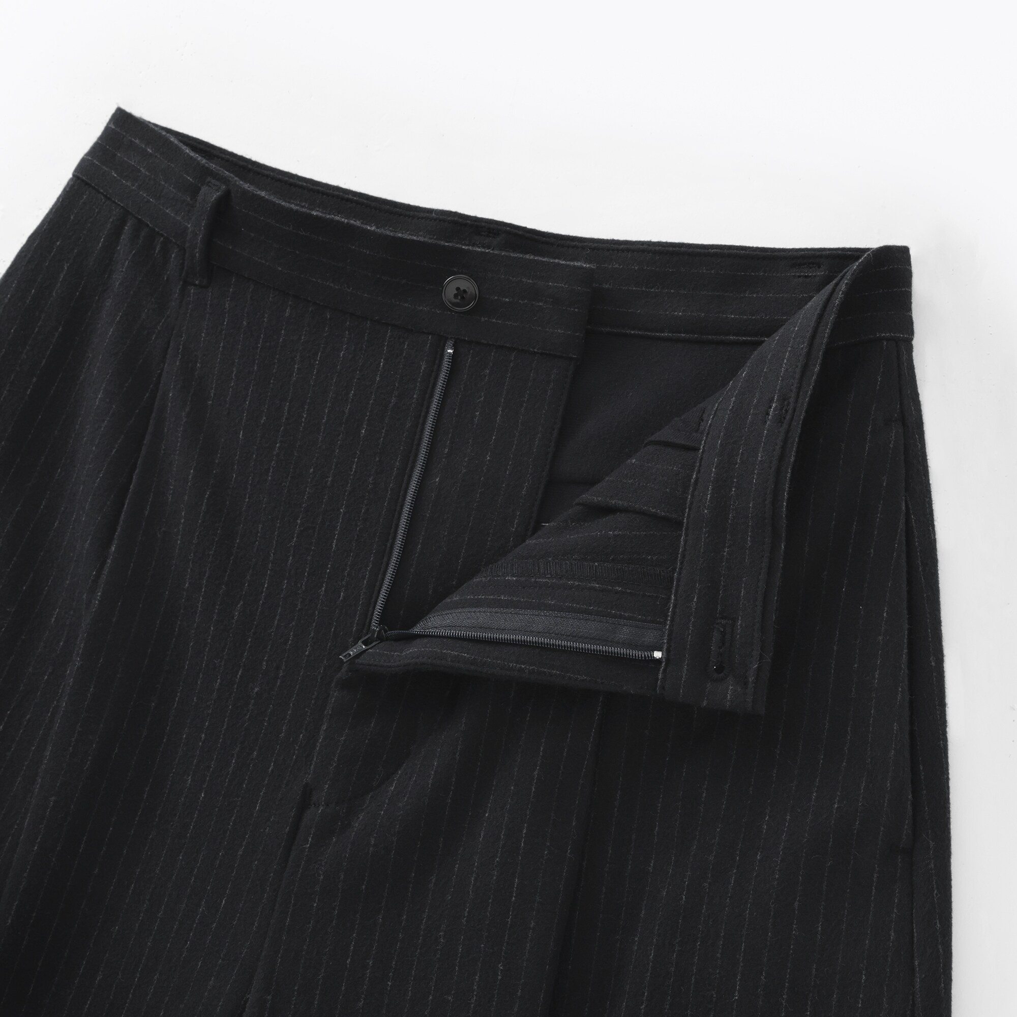 婦人　縦横ストレッチ起毛　クロップドパンツ