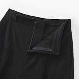 婦人　縦横ストレッチ起毛　クロップドパンツ