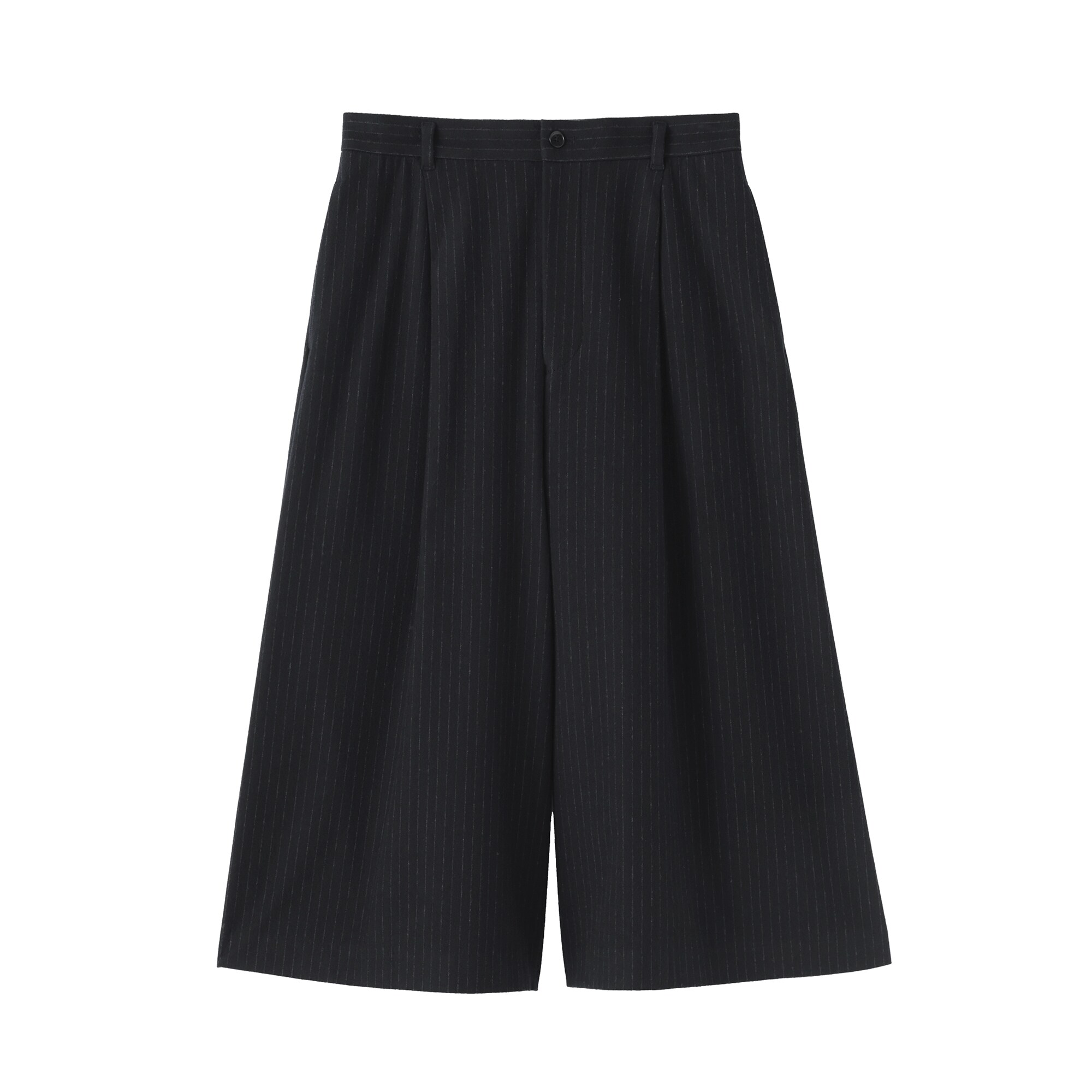 婦人　縦横ストレッチ起毛　クロップドパンツ