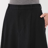 婦人　縦横ストレッチ起毛　クロップドパンツ