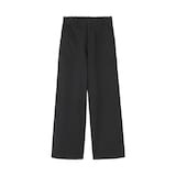 婦人　洗いざらし　ヘリンボーンベイカーストレートパンツ