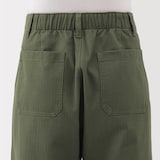 婦人　洗いざらし　ヘリンボーンベイカーストレートパンツ