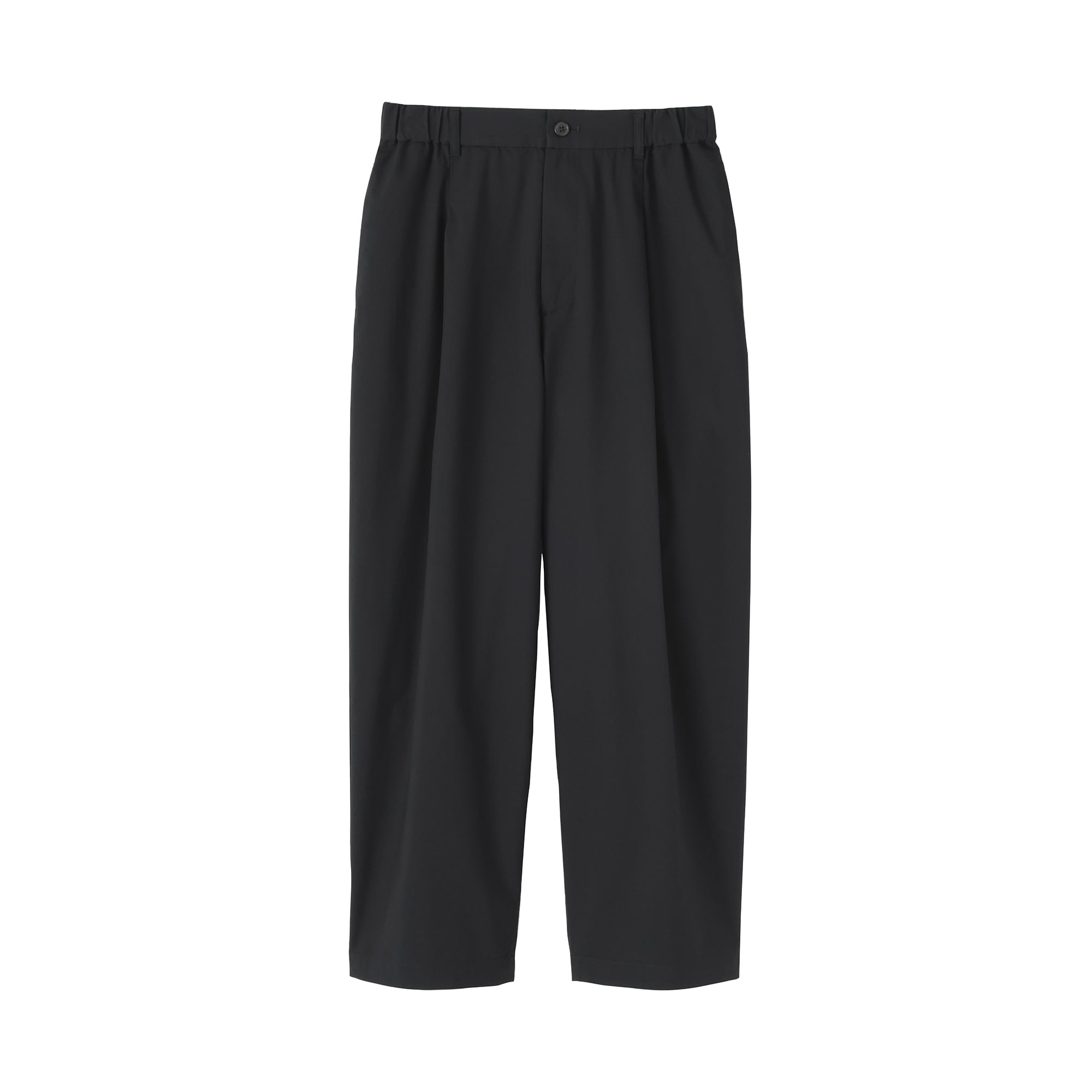 婦人 乾きやすい ブロードワイドテーパードパンツ | 無印良品