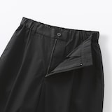 婦人　乾きやすい　ブロードワイドテーパードパンツ
