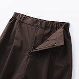 婦人　乾きやすい　ブロードワイドテーパードパンツ