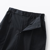 婦人　乾きやすい　ブロードワイドテーパードパンツ