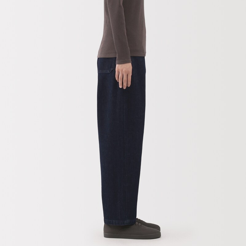 婦人 木の実から作ったカポック混 デニムバレルパンツ | 無印良品 