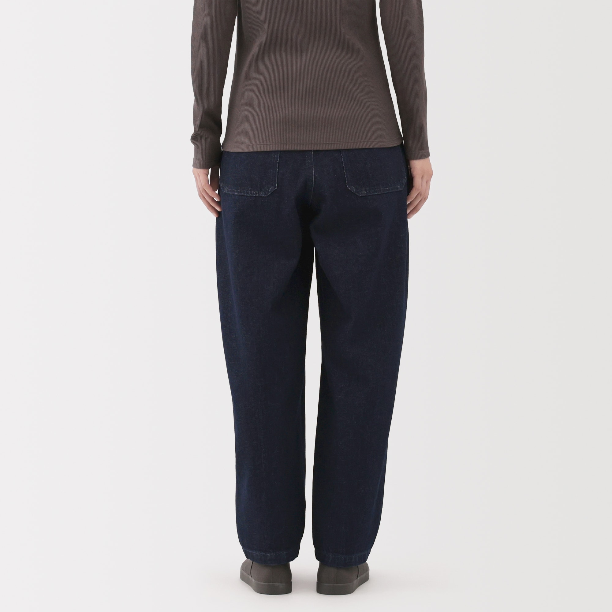 婦人 木の実から作ったカポック混 デニムバレルパンツ | 無印良品