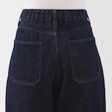 婦人　木の実から作ったカポック混　デニムバレルパンツ