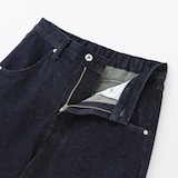 婦人　木の実から作ったカポック混　デニムバレルパンツ