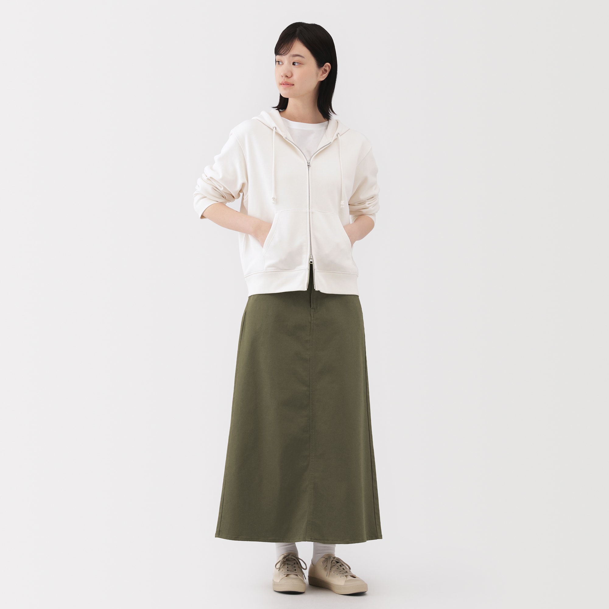 婦人　ストレッチチノ　Ａラインスカート