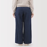 婦人　ライトオンスデニム　タックワイドパンツ