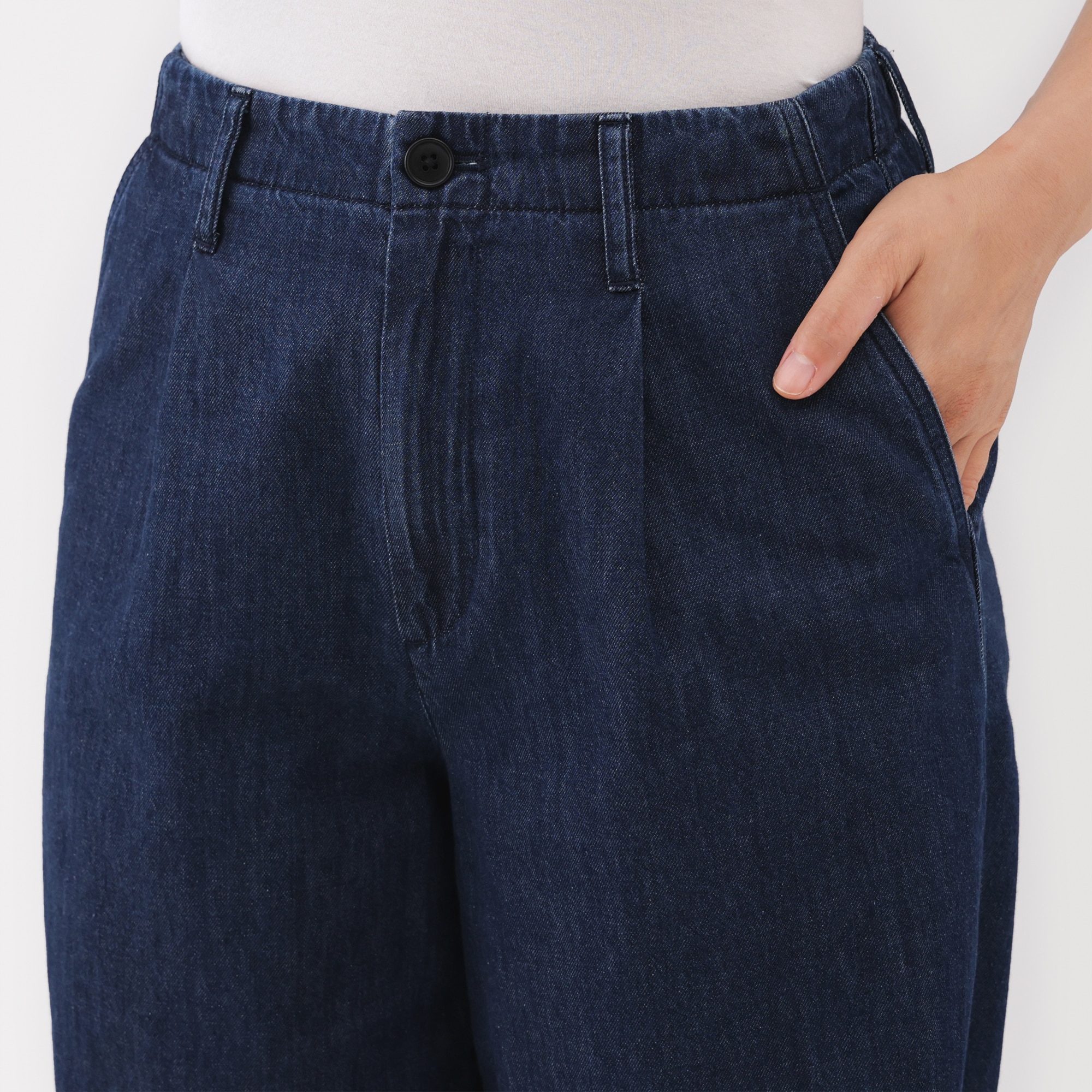 婦人 ライトオンスデニム タックワイドパンツ | 無印良品