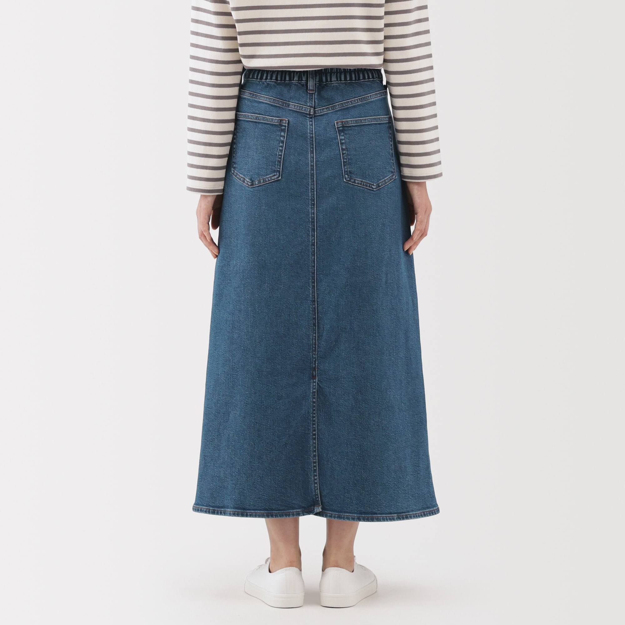 婦人　ストレッチデニム　Ａラインスカート