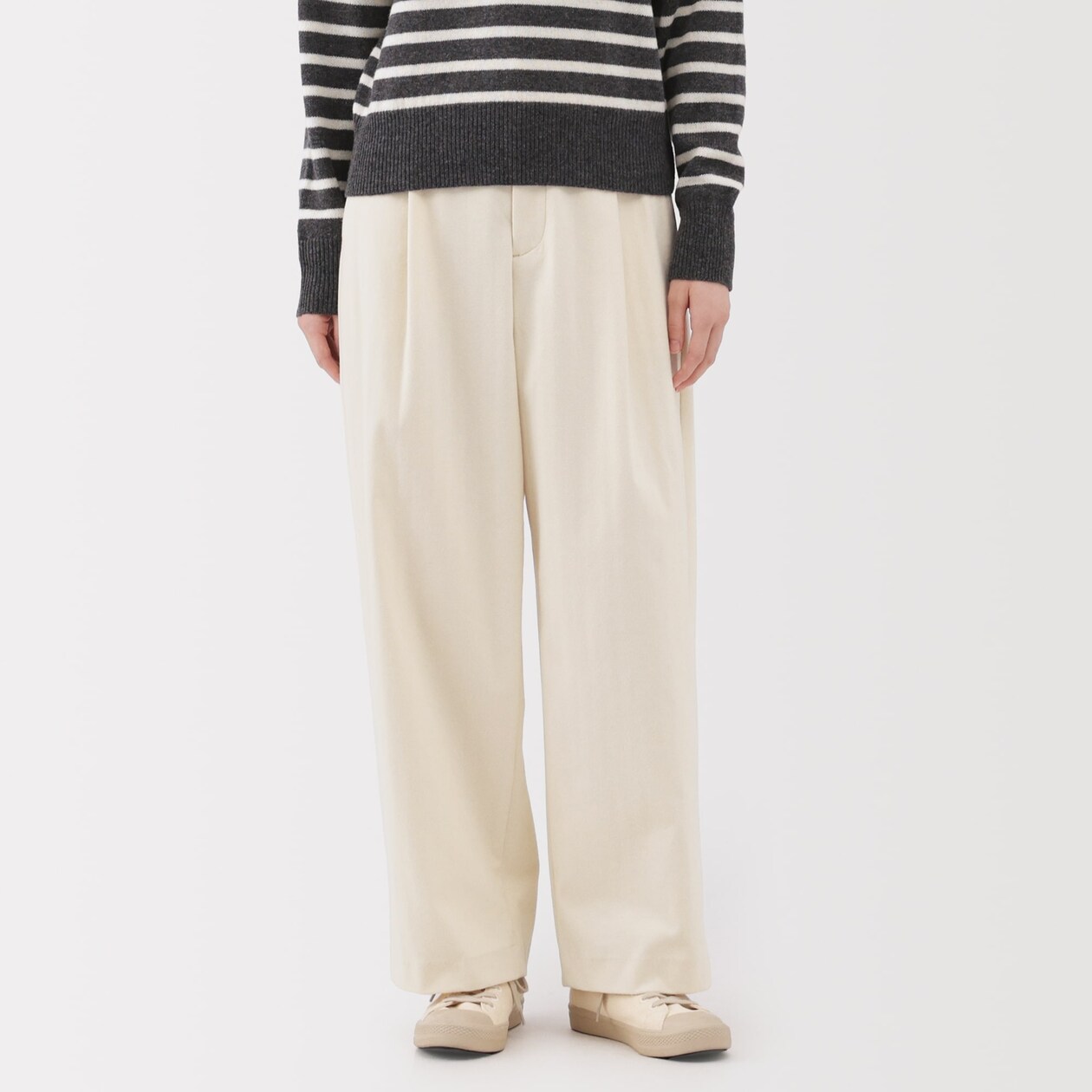 婦人　縦横ストレッチ起毛　タックワイドパンツ（Ｗｅｓｔｅｒｎ）