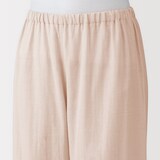 婦人　脇に縫い目のない　二重ガーゼ長袖パジャマ