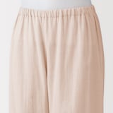 婦人　脇に縫い目のない　二重ガーゼ長袖パジャマ