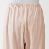 婦人　脇に縫い目のない　二重ガーゼ長袖パジャマ