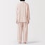 婦人　脇に縫い目のない　二重ガーゼ長袖パジャマ