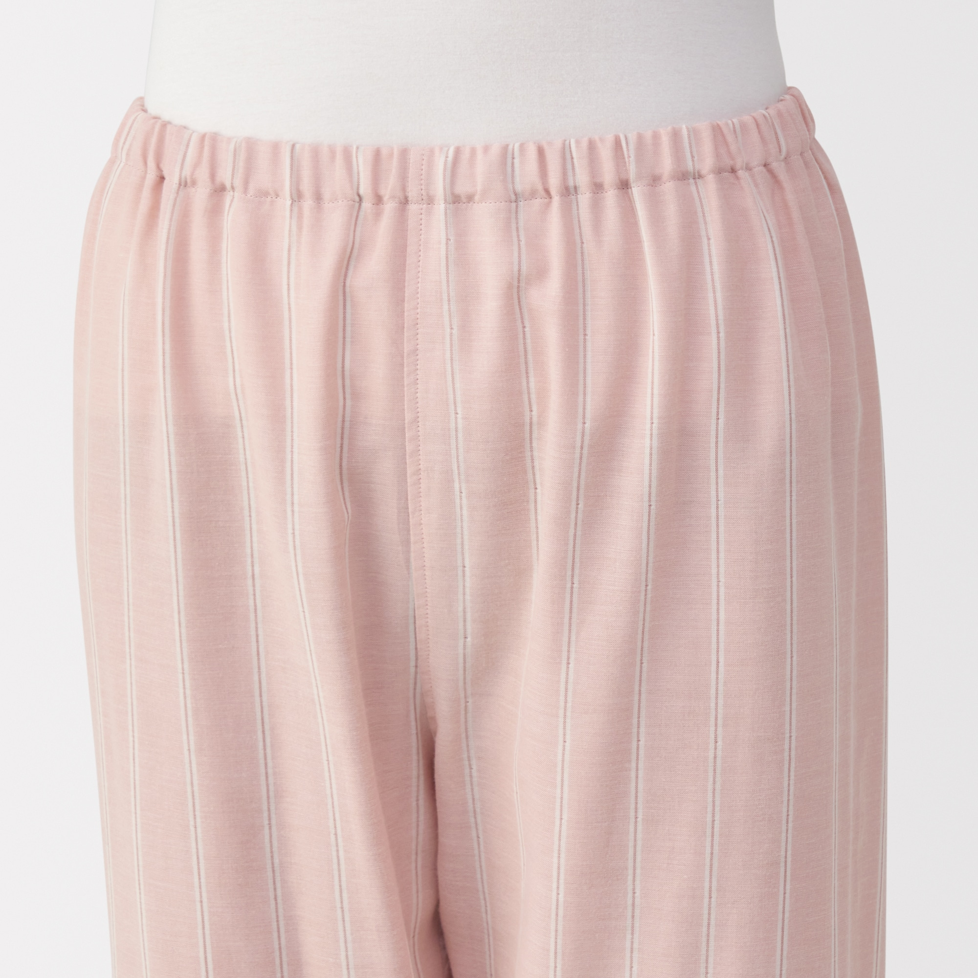 婦人　脇に縫い目のない　二重ガーゼ長袖パジャマ