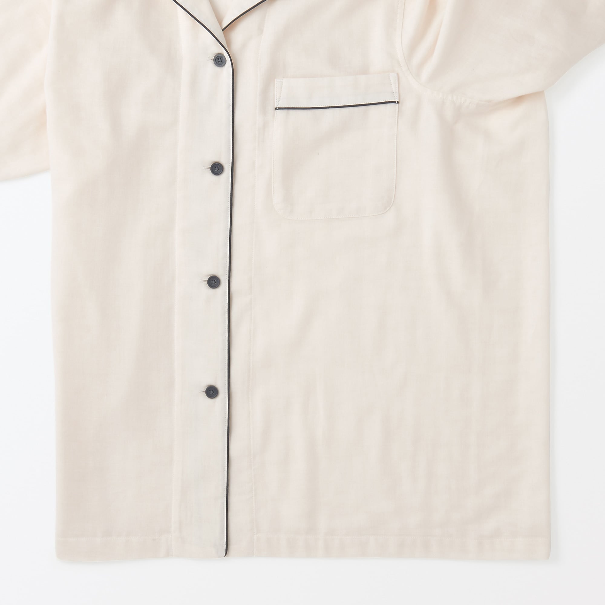 婦人 脇に縫い目のない 二重ガーゼ長袖パジャマ | 無印良品