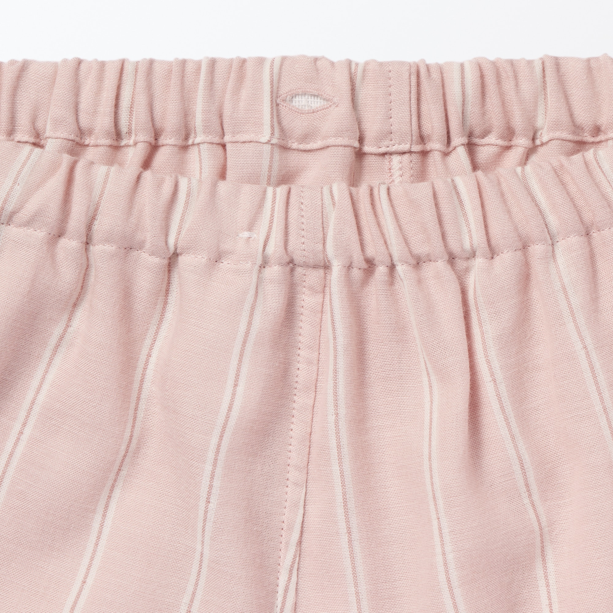 婦人　脇に縫い目のない　二重ガーゼ長袖パジャマ