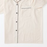 婦人　脇に縫い目のない　二重ガーゼ長袖パジャマ