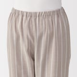 婦人　脇に縫い目のない　二重ガーゼ長袖パジャマ