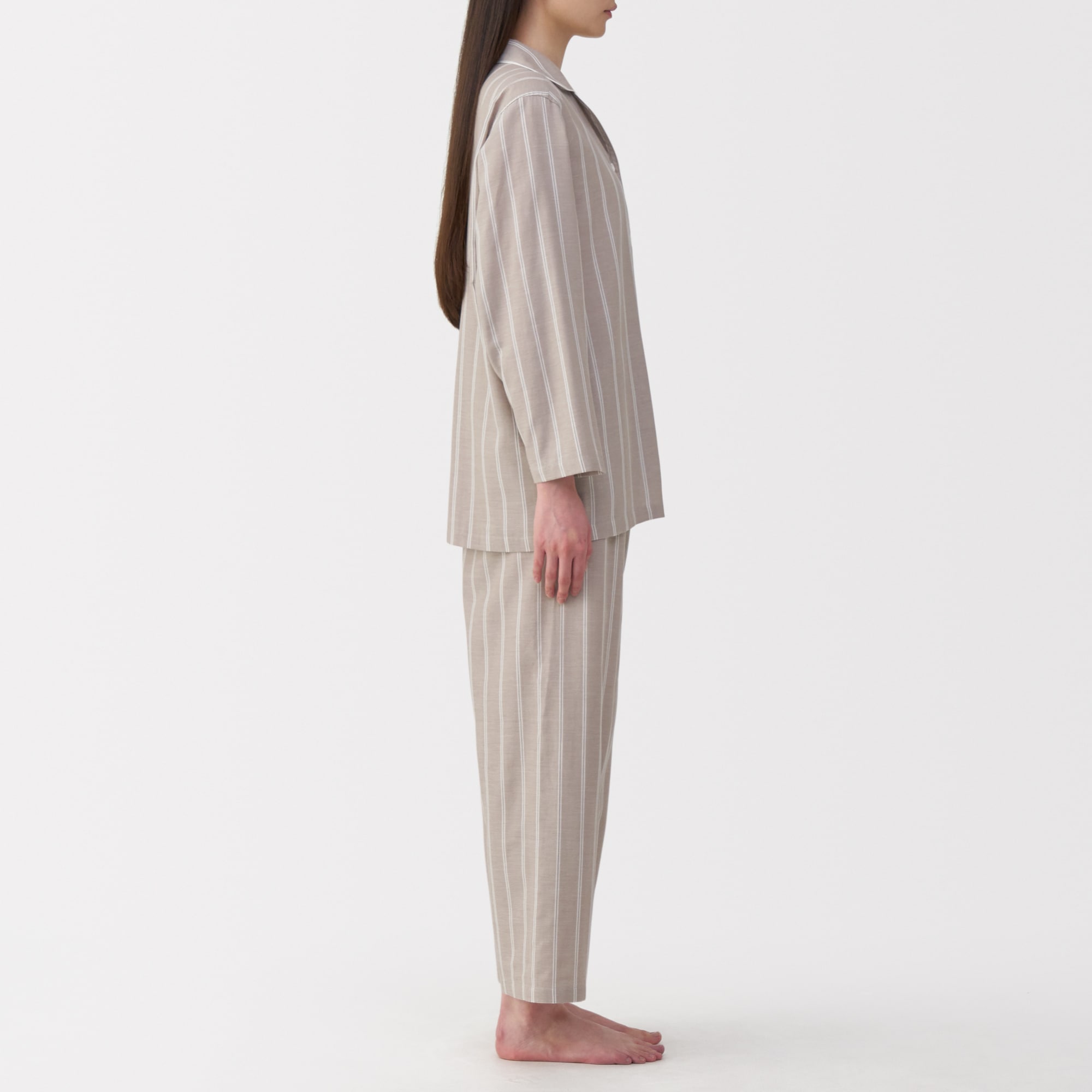 新品／無印良品／大きいサイズL／脇に縫い目のないチーズクロスガーゼ