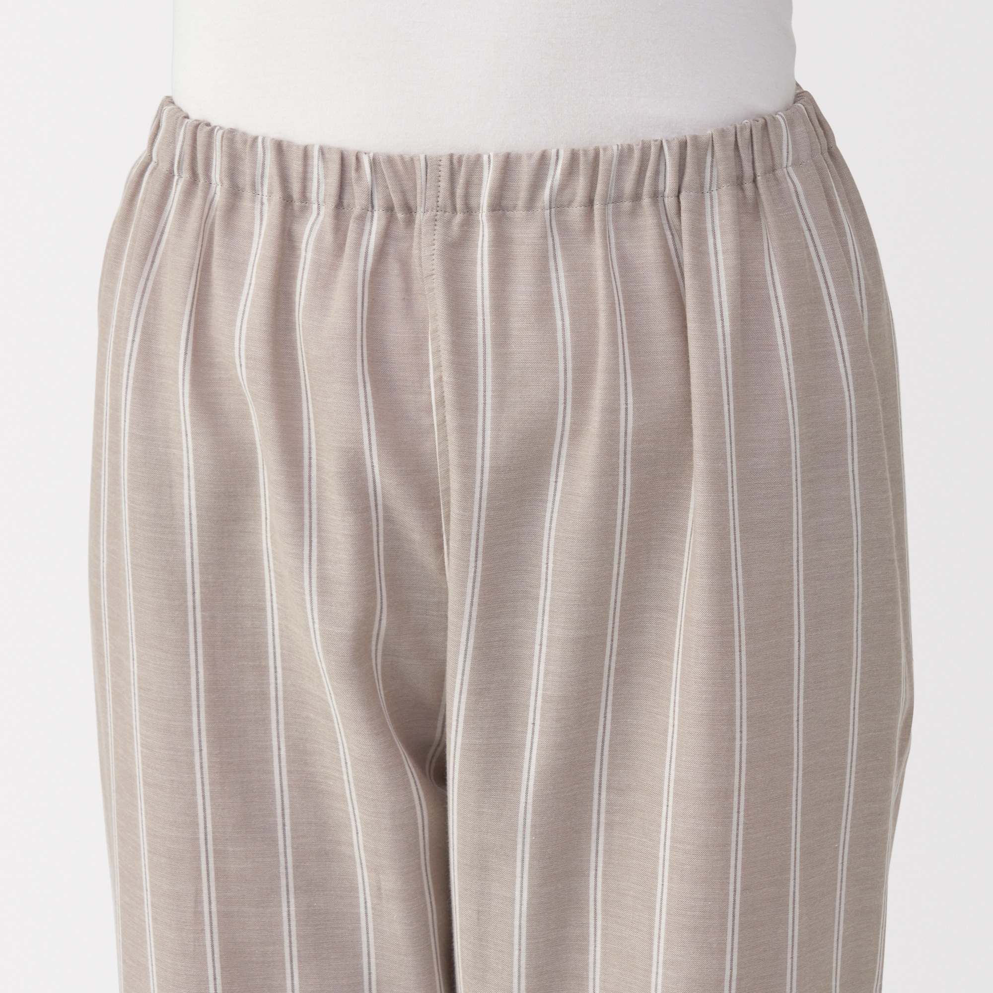 婦人　脇に縫い目のない　二重ガーゼ長袖パジャマ