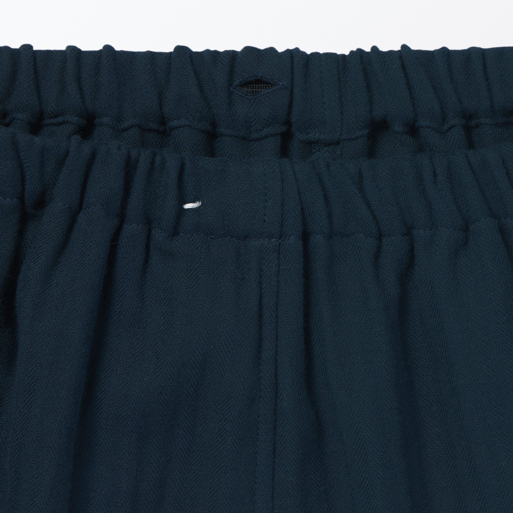 婦人　ヘリンボーンガーゼ　スタンドカラー八分袖パジャマ