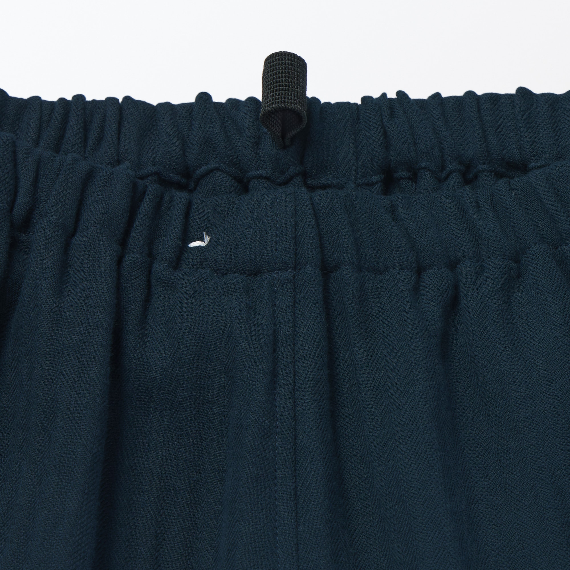 婦人　ヘリンボーンガーゼ　スタンドカラー八分袖パジャマ