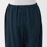 婦人　ヘリンボーンガーゼ　スタンドカラー八分袖パジャマ