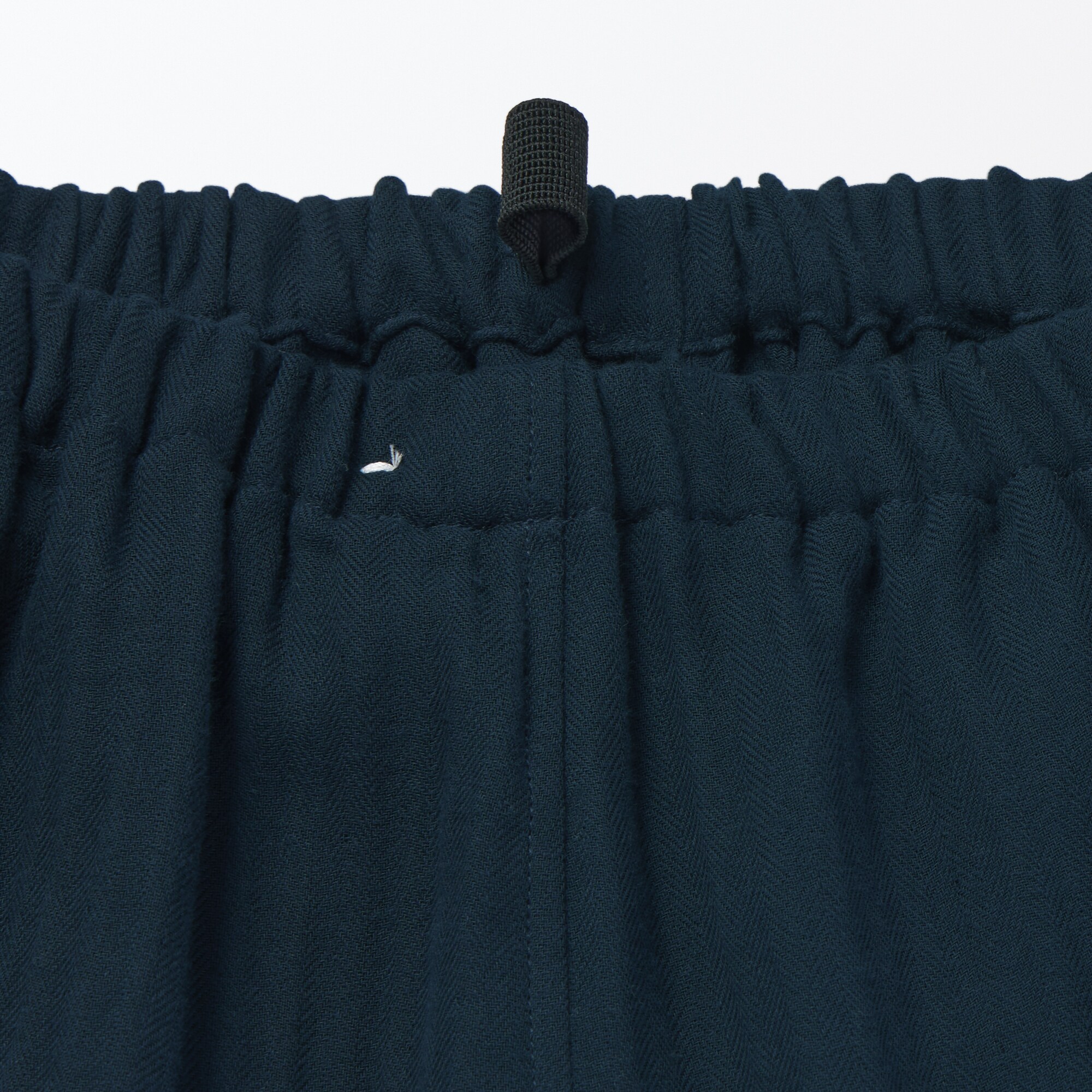 婦人　ヘリンボーンガーゼ　スタンドカラー八分袖パジャマ