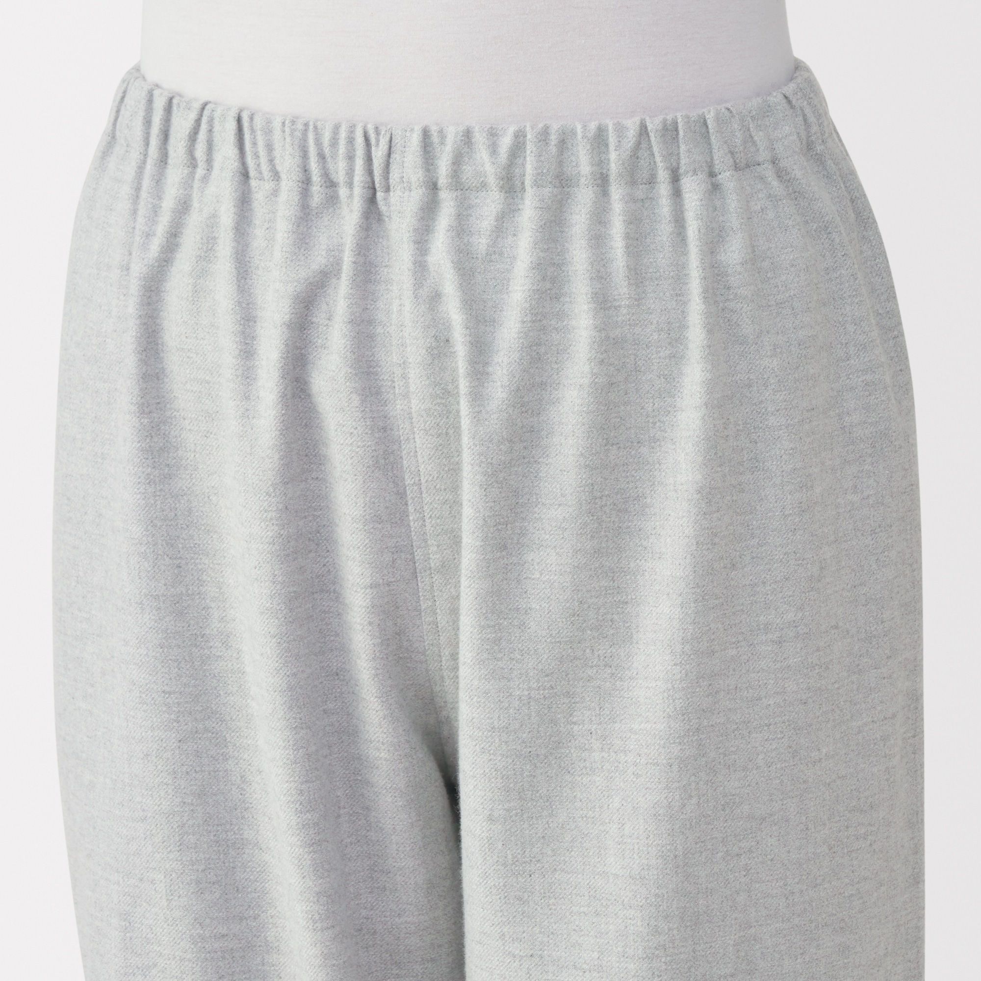 婦人　脇に縫い目のない　フランネル長袖パジャマ