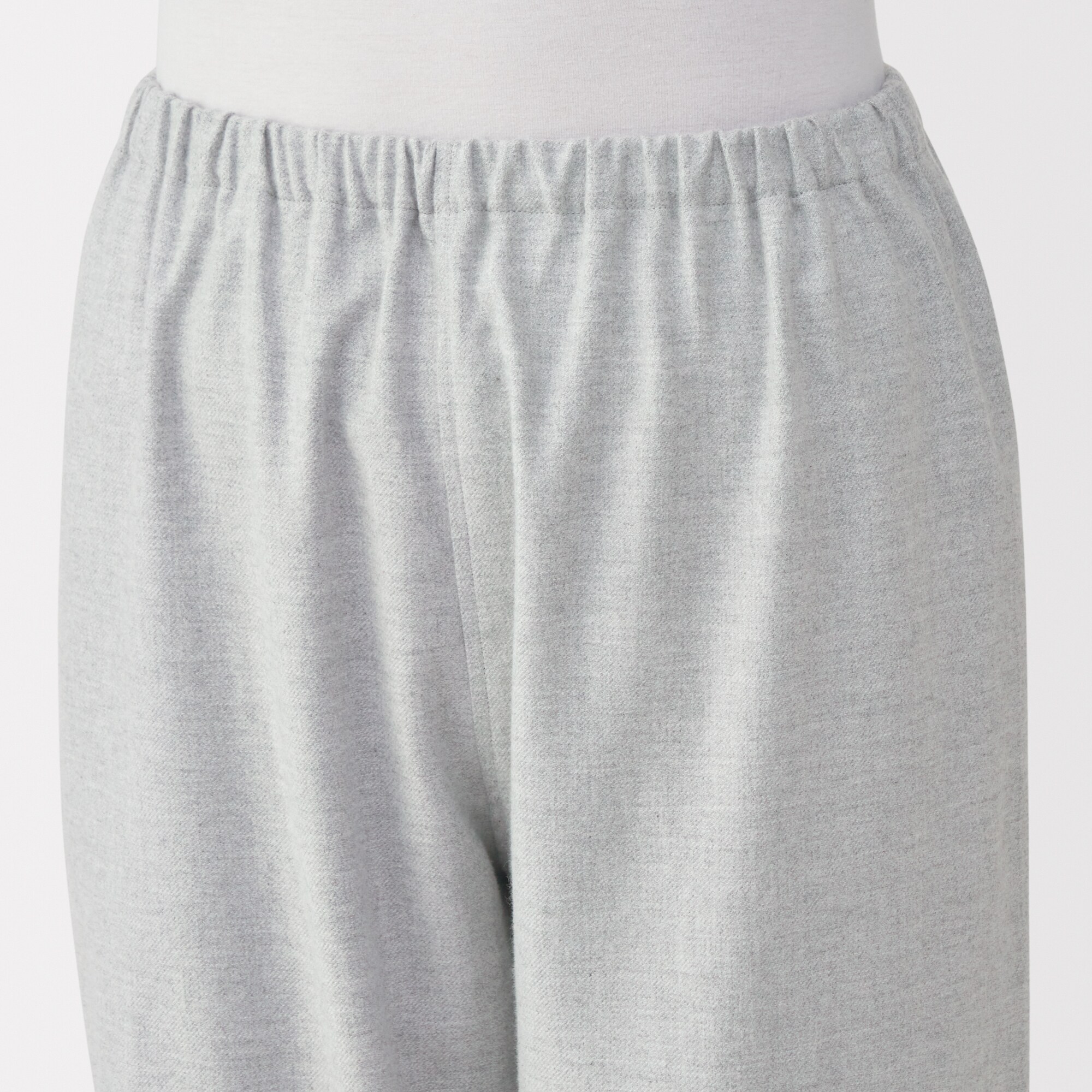 婦人　脇に縫い目のない　フランネル長袖パジャマ