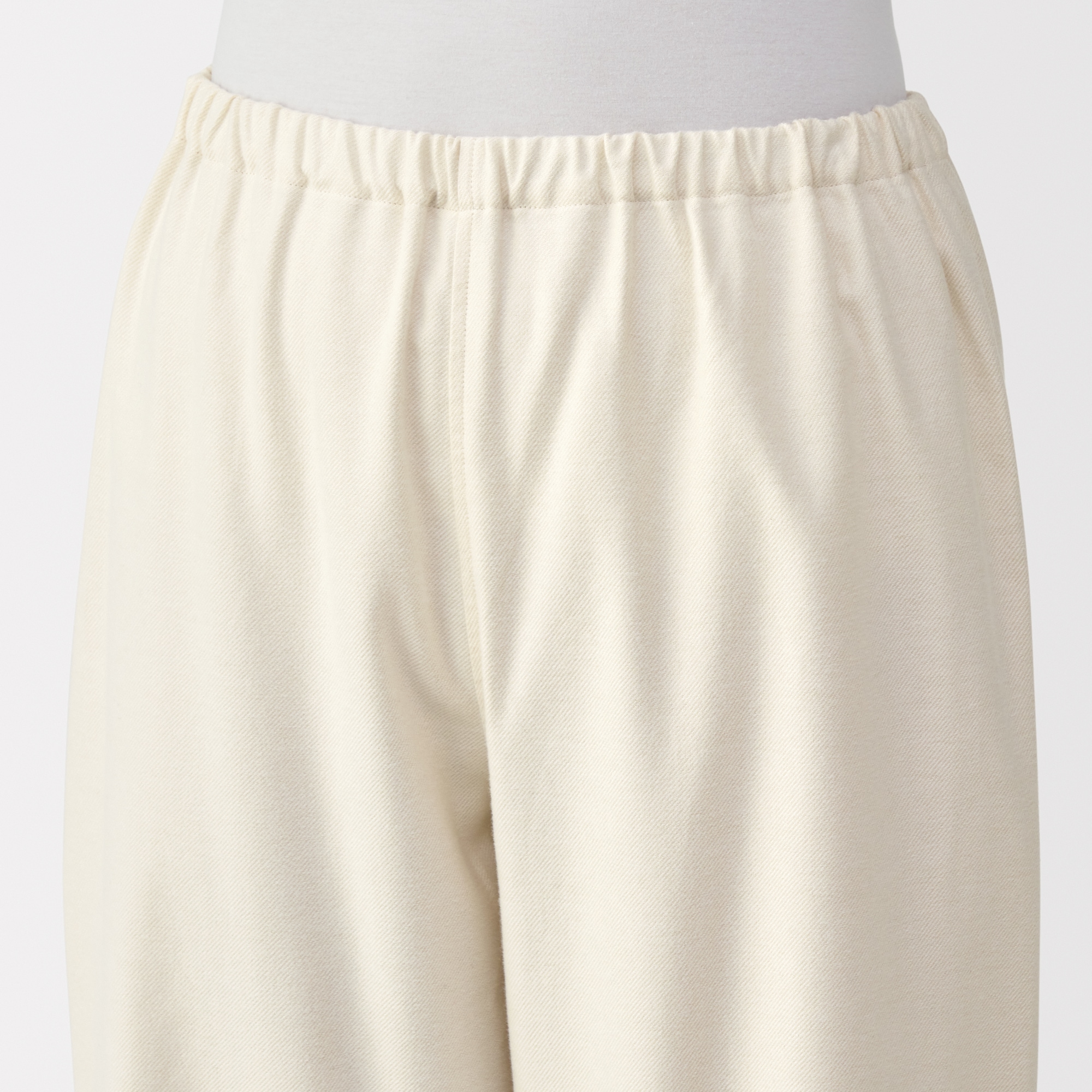 婦人　脇に縫い目のない　フランネル長袖パジャマ