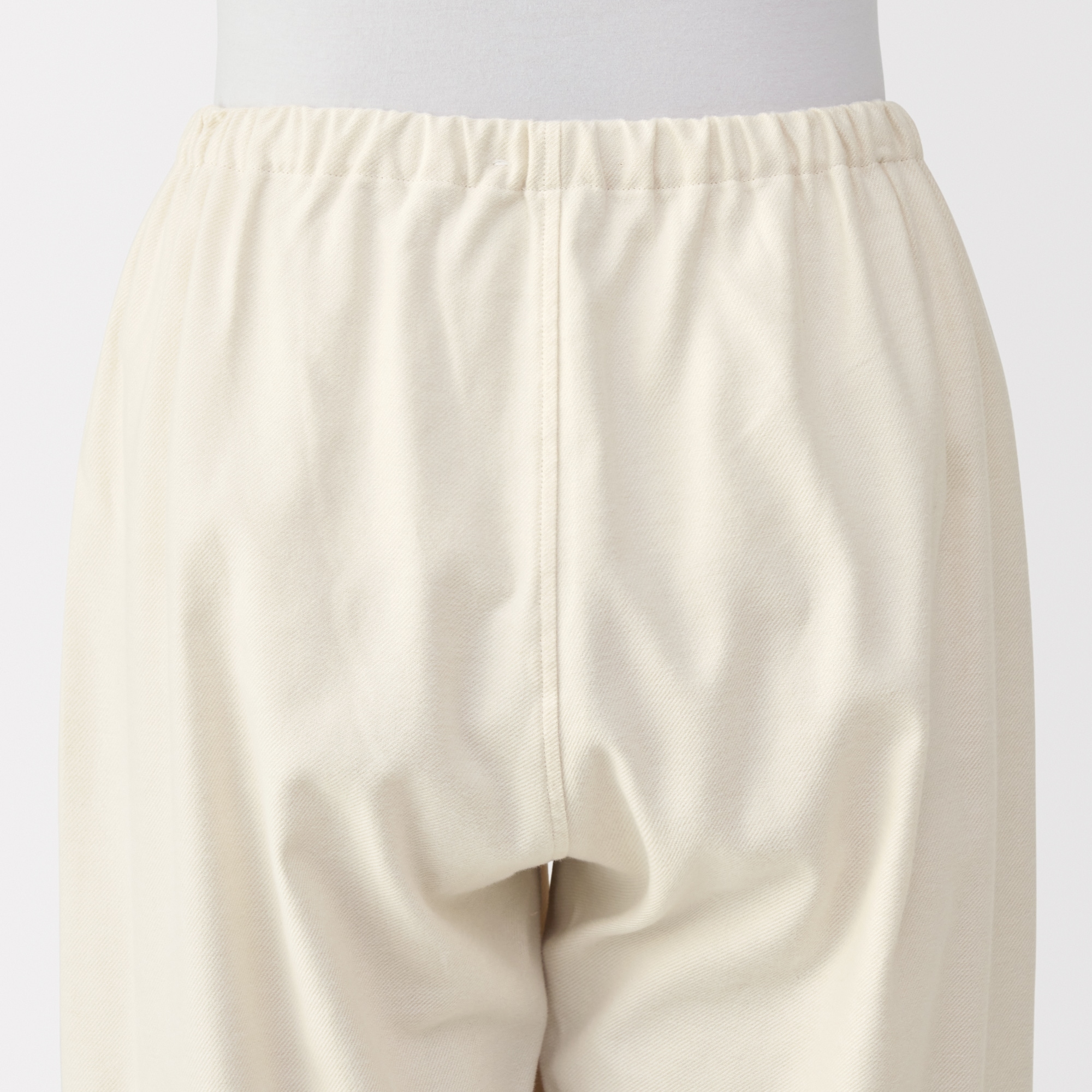 婦人　脇に縫い目のない　フランネル長袖パジャマ