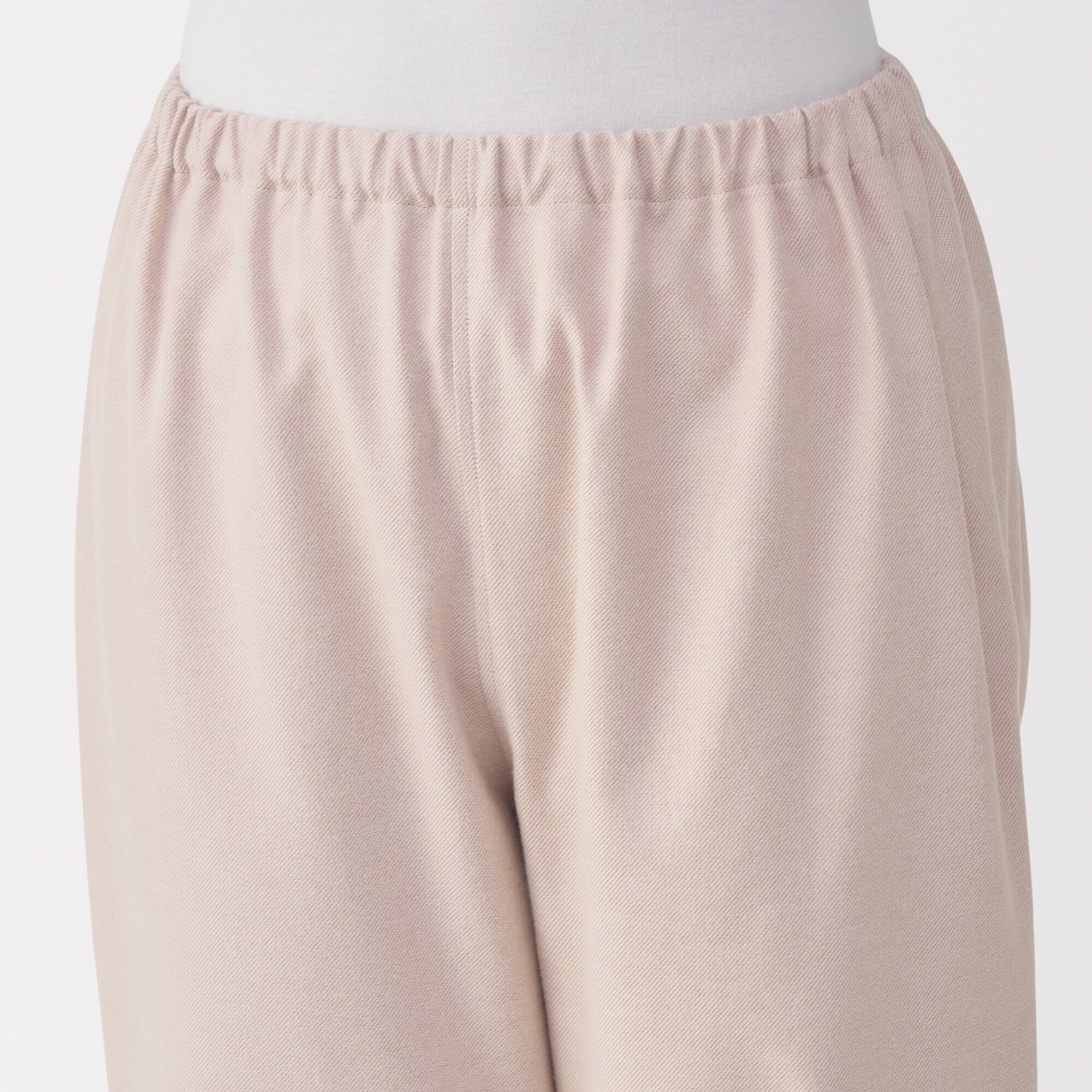 婦人　脇に縫い目のない　フランネル長袖パジャマ